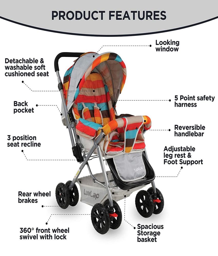 Sunshine StrollerorPram, Multicolor
